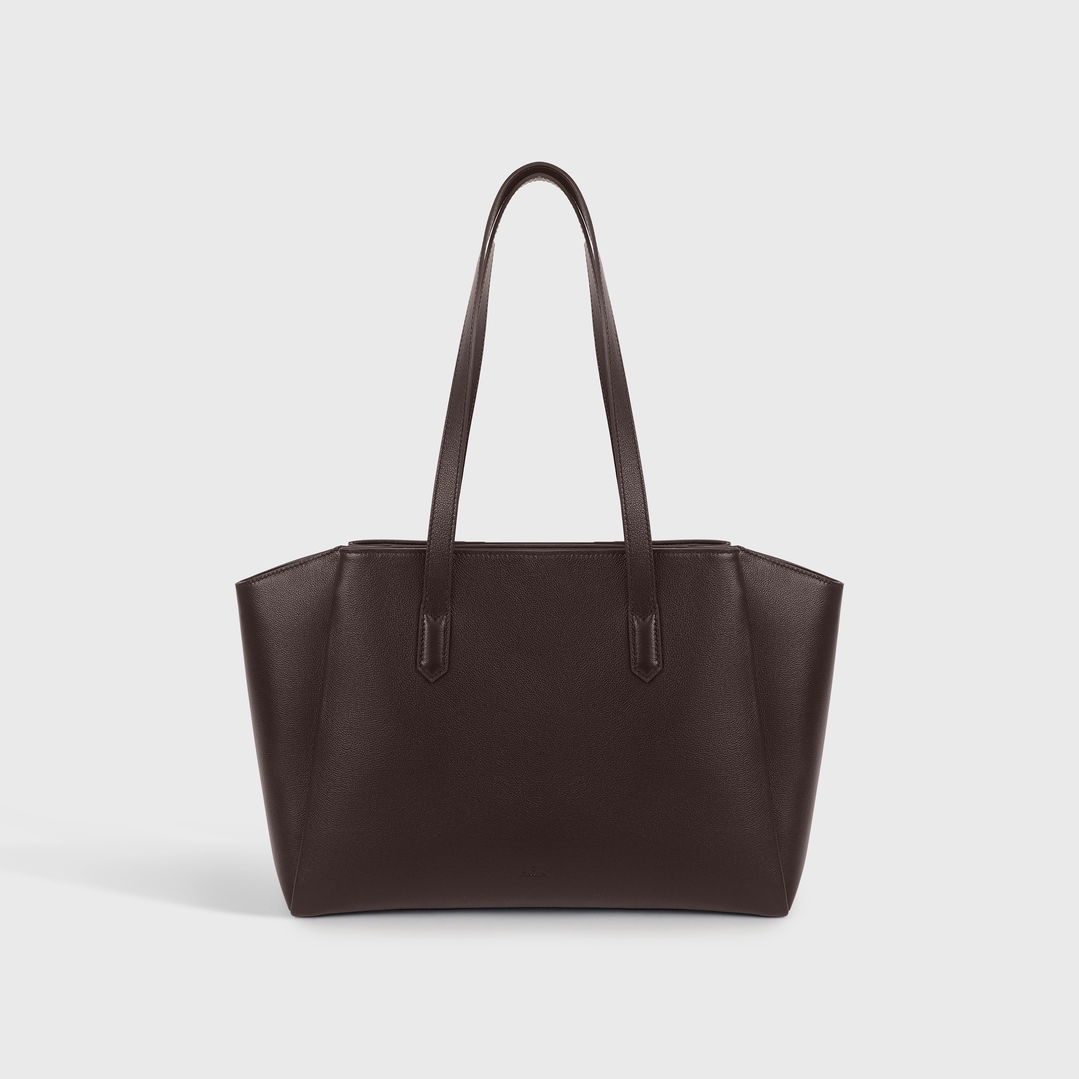 Agiki Classic Black: Organized Leather Convertible Work Bag – AGIKI