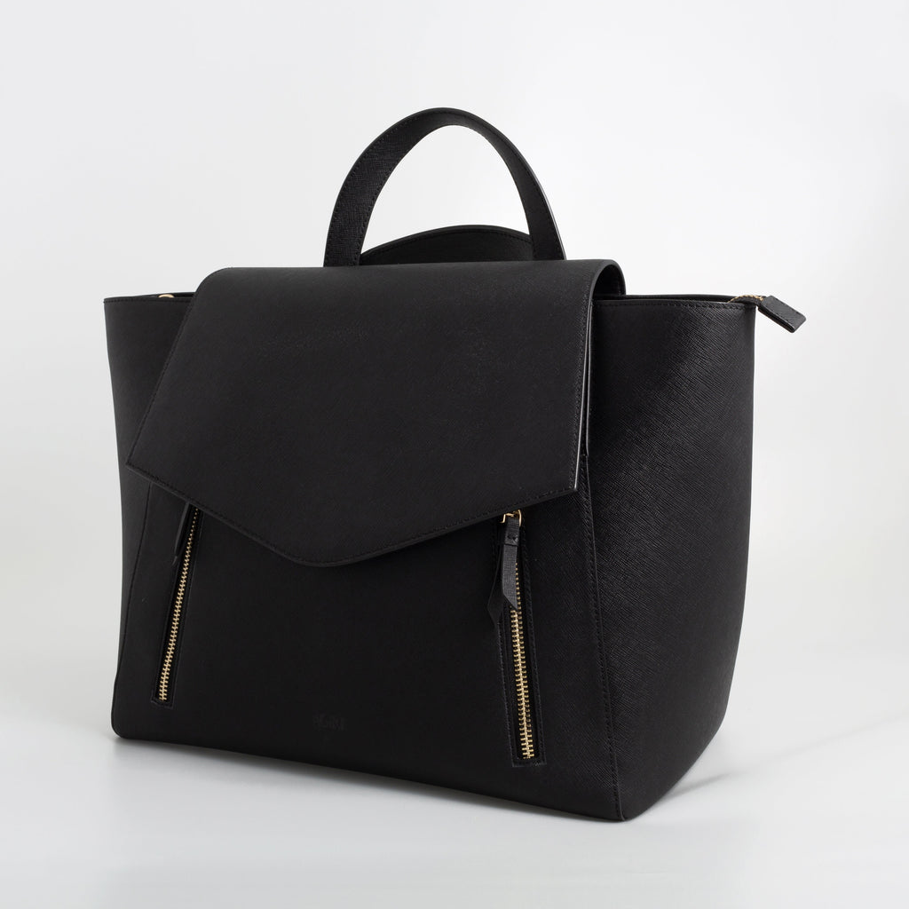 convertible leather work bag. AGIKI Classic Black convertible leather laptop work bag for women with adjustable straps and stylish design. AGIKI Classic Black convertible leather laptop work bag for women with adjustable straps and stylish design.